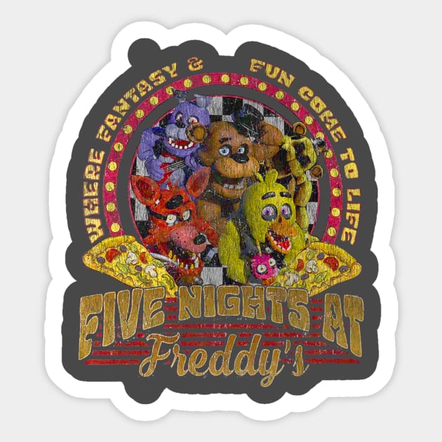 Five Nights At Freddy's Pizza Sticker by huskaria